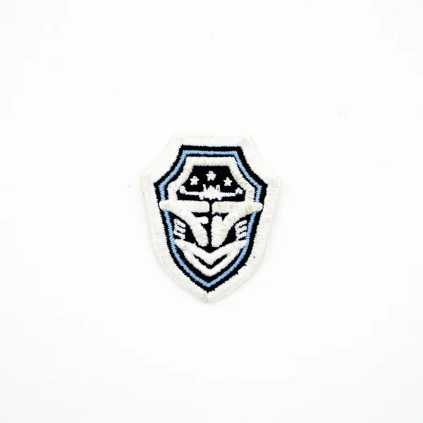 3D Embroidered Patch on Shirt – Vintage Shield Design