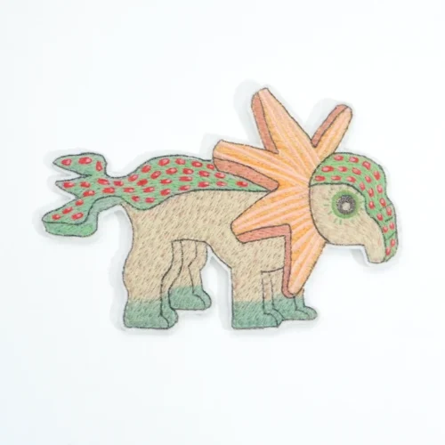 Patch bordado com impressão de alta definição e monstro de desenho animado
