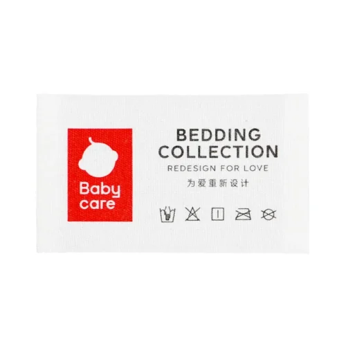 Etiquetas em tecido de algodão para produtos de bebé