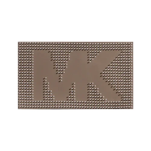Miếng dán logo chữ cái chấm silicone màu nâu nhạt - 1 Miếng dán logo chữ cái chấm silicone màu nâu nhạt