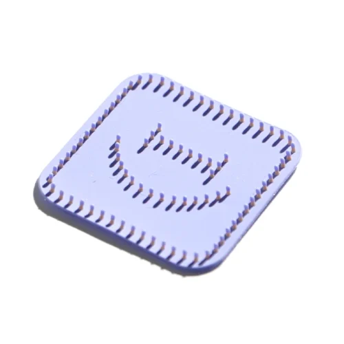 Bàn chải đánh răng hai tông màu tím nhạt với miếng dán logo chấm silicone - 2 Miếng dán logo chấm silicone màu tím nhạt hai tông màu cho bàn chải đánh răng