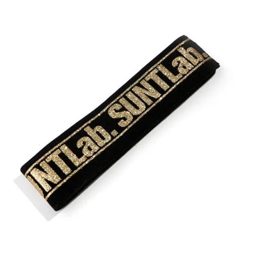 Cinta personalizada impressa-3 Cinta personalizada impressa em folha de ouro preto brilhante